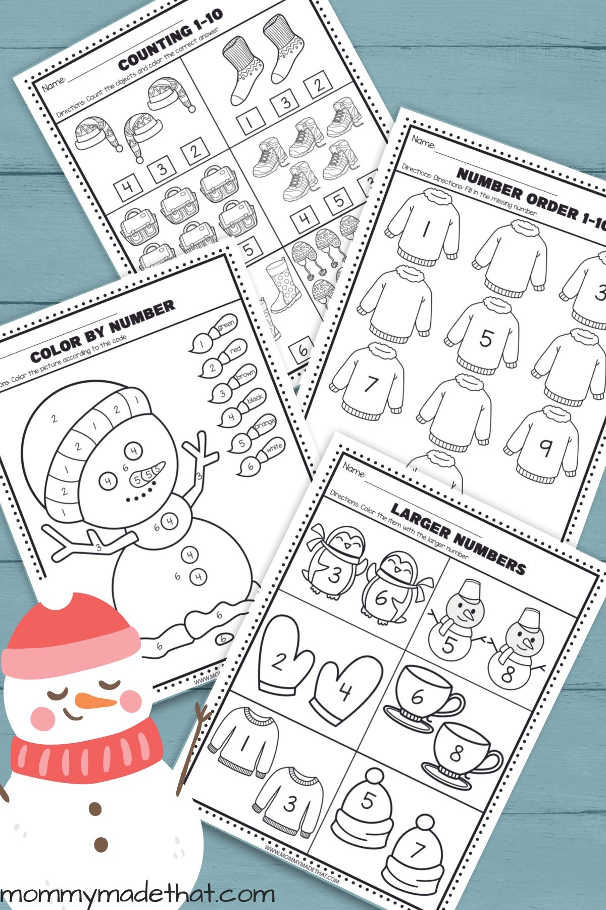 Winter Preschool Worksheets Free Printable