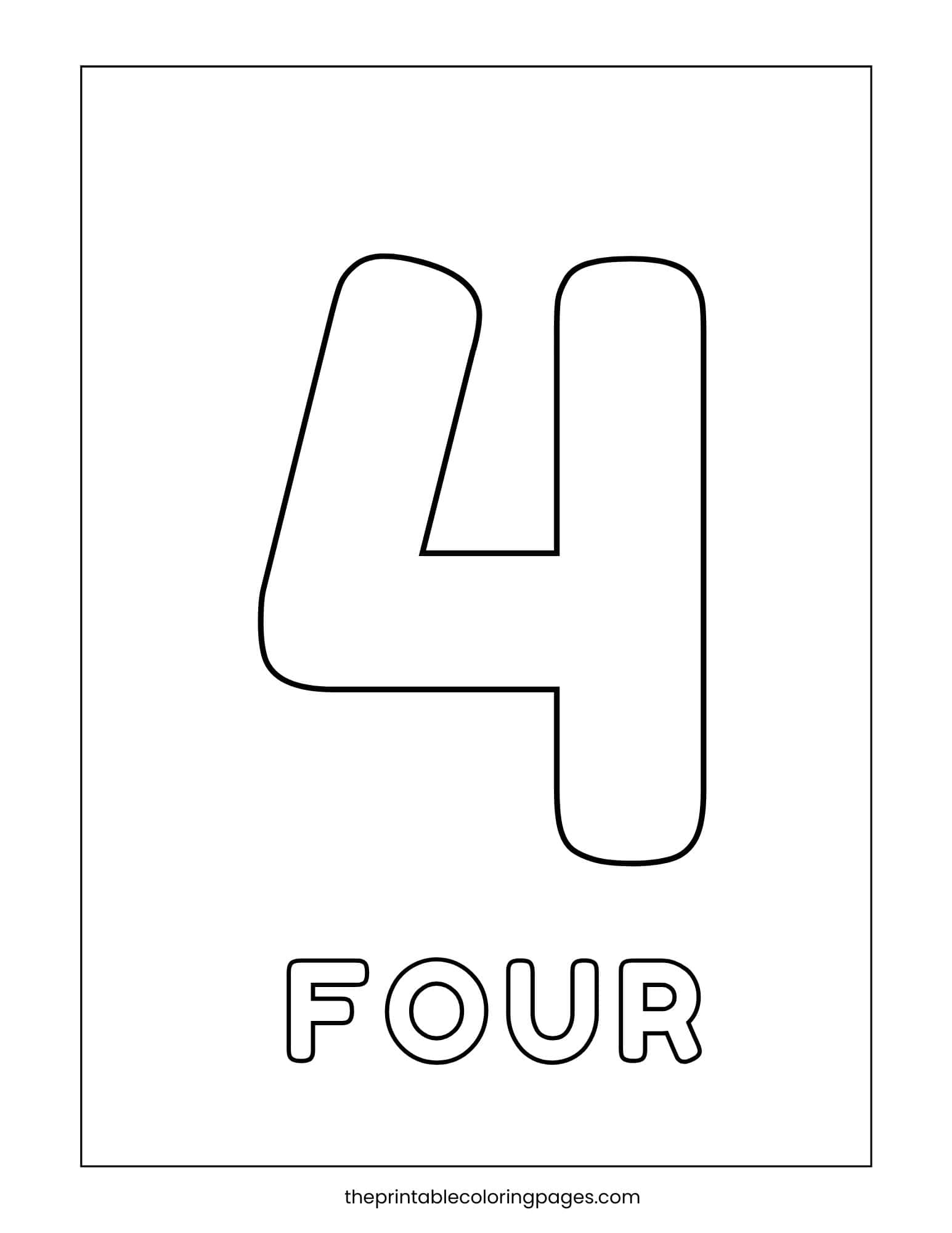 Fun And Educational Number 4 Coloring Sheets For Kids The 