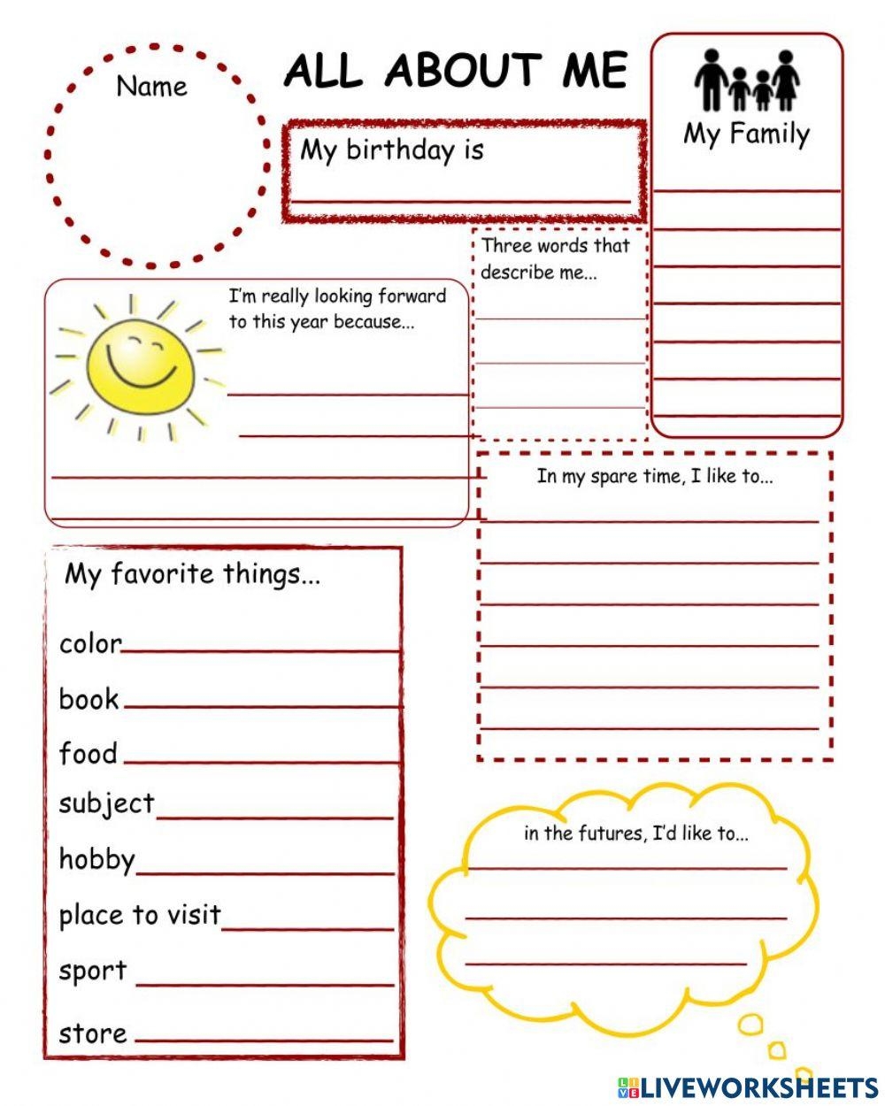Get To Know You Free Interactive Worksheets 1016722