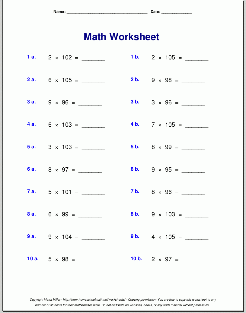Worksheets For 4th Graders Printable