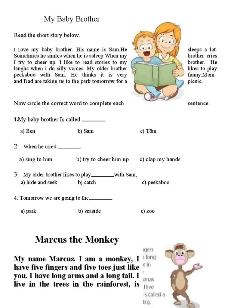 Grade 5 Reading Comprehension Passages PDF Organisms