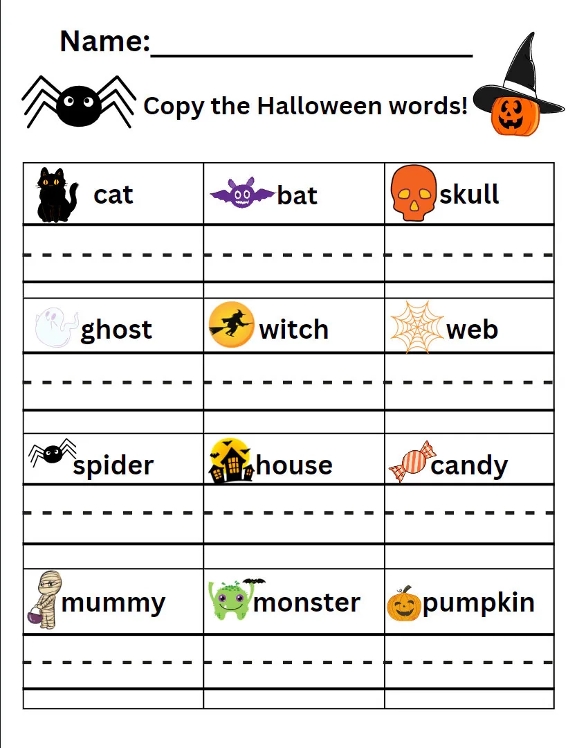 Halloween Worksheet For Kids Halloween Activity Worksheets For 