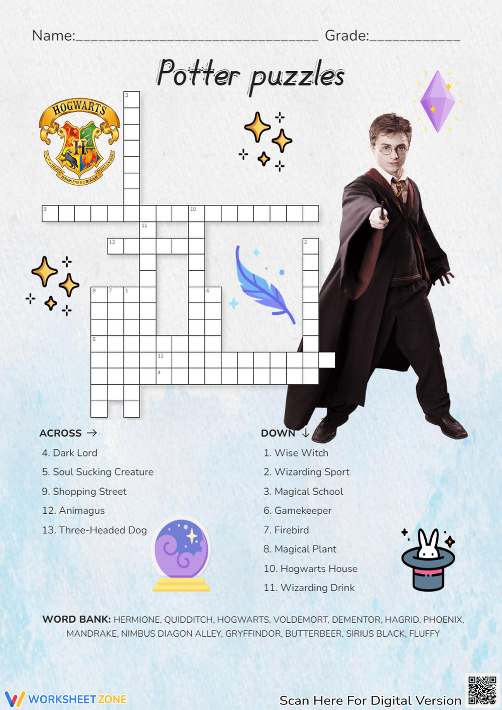 Crossword Puzzles Harry Potter