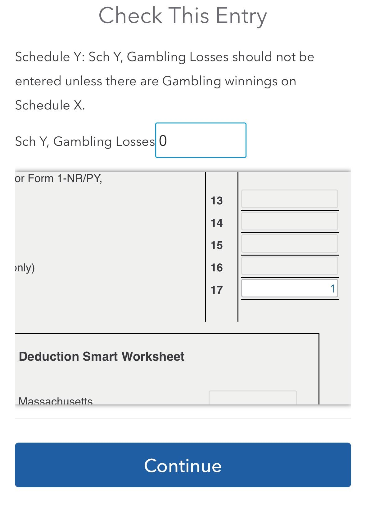 Form For Gambling Losses