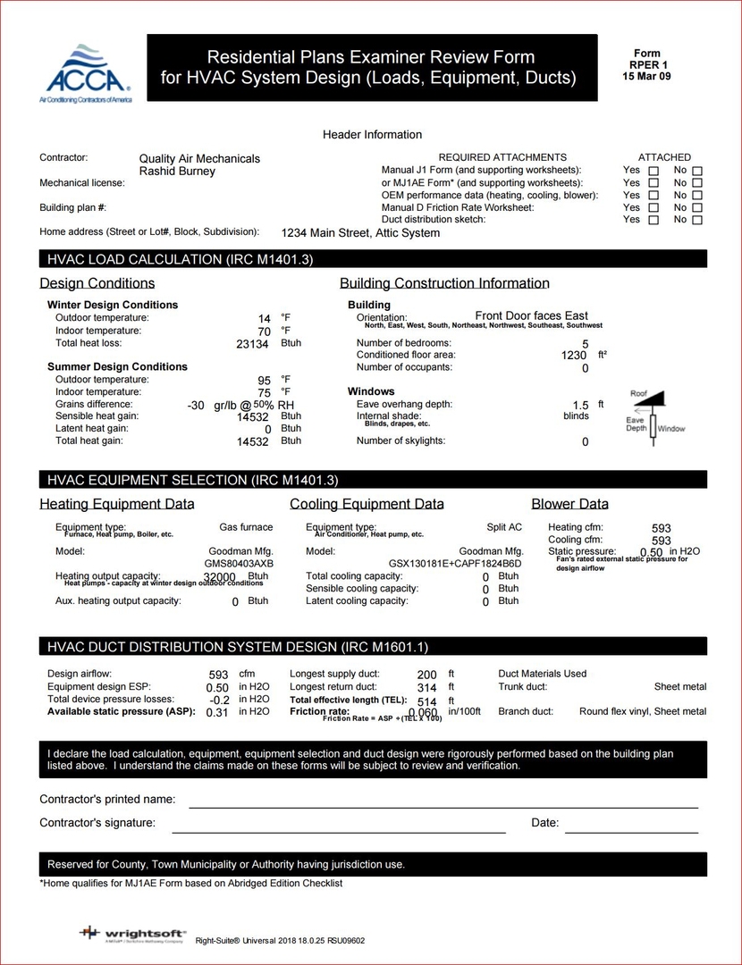 HeatLoadUSA Quick Manual J Manual D amp HVAC Design Services