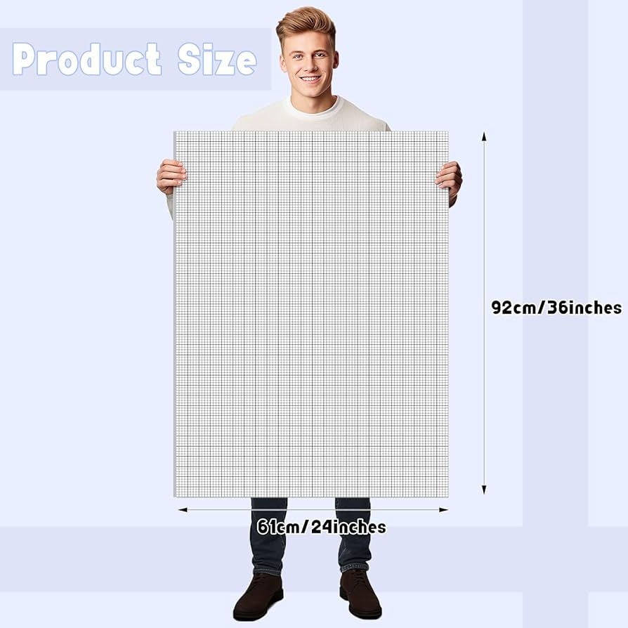 Hokoad 30 Pack 24 X 36 Large Graph Paper Bulk Graph Paper Pad 