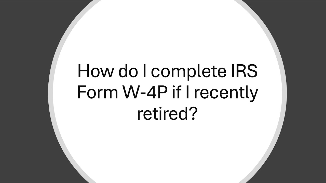 Irs Form W-4p Calculator