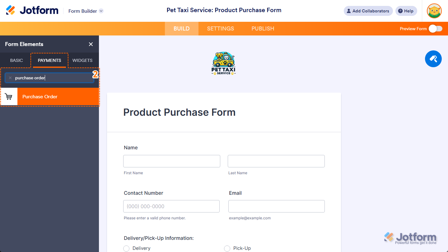 Po Change Order Form Uw