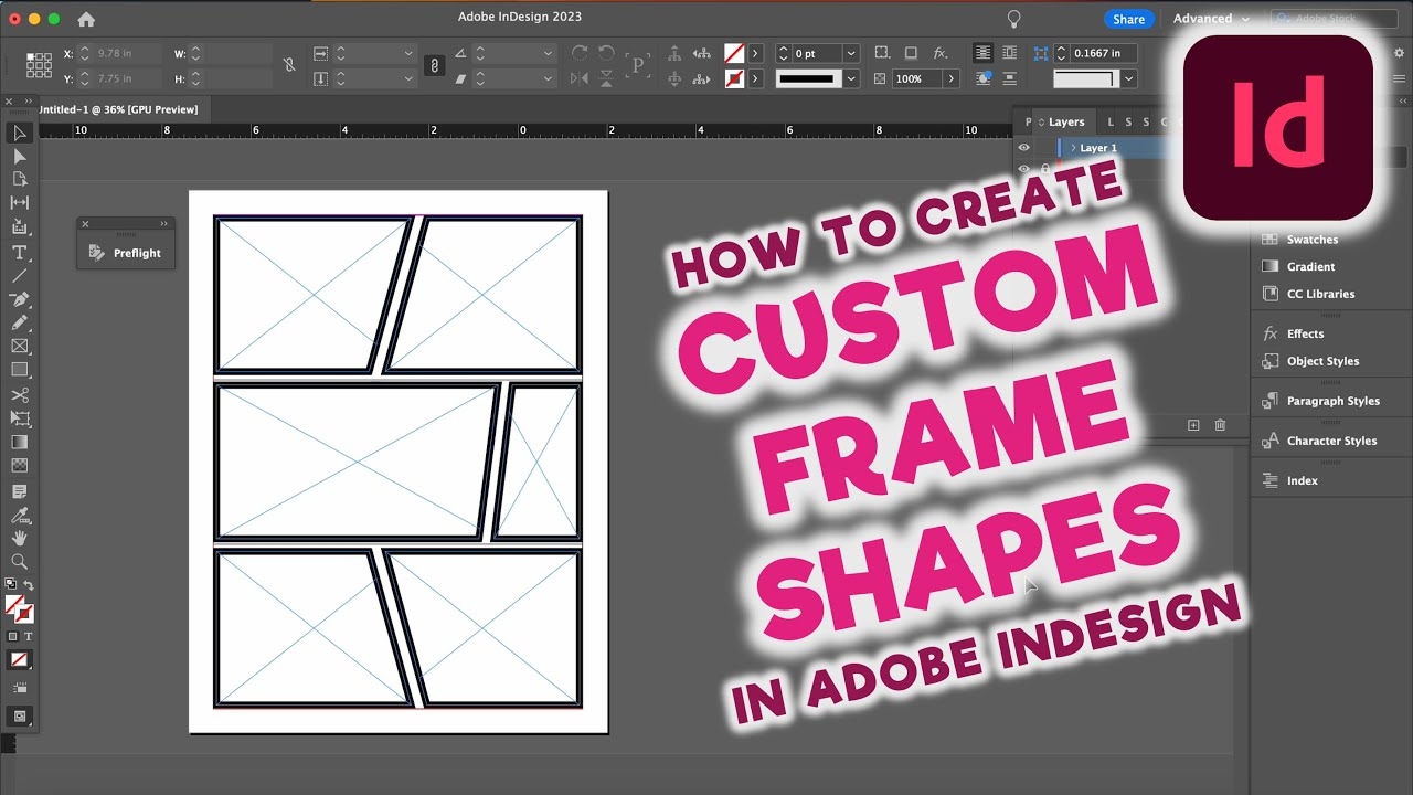 How To Create Custom Frame Shapes In Adobe InDesign Cadillac Cartoonz