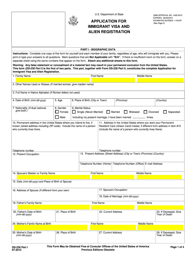 Immigration Form G 28 Printable
