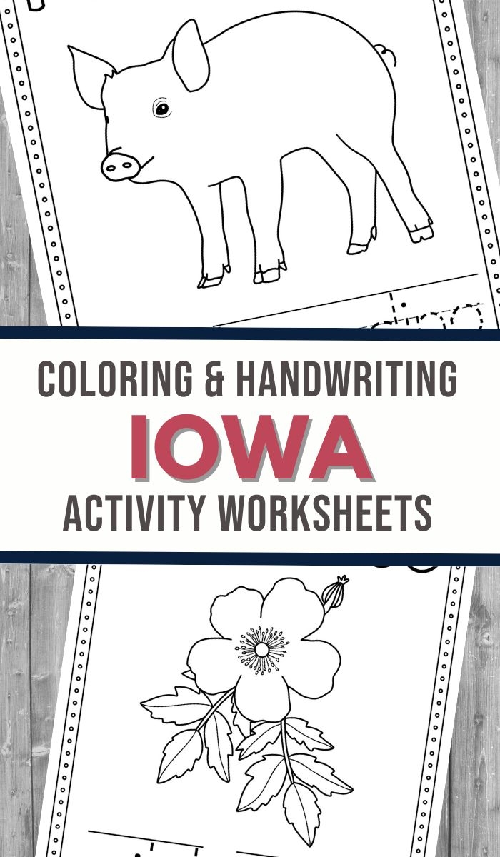 Iowa Coloring And Handwriting Worksheets 3 Boys And A Dog