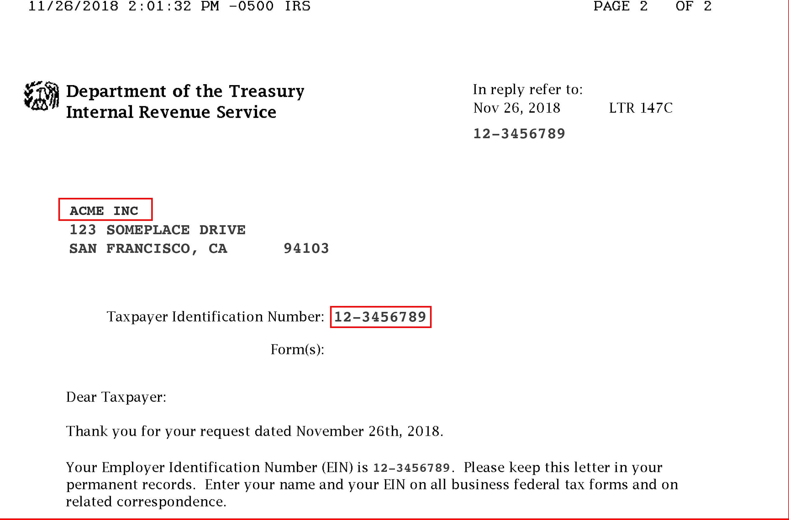 Irs Form Business Name Change