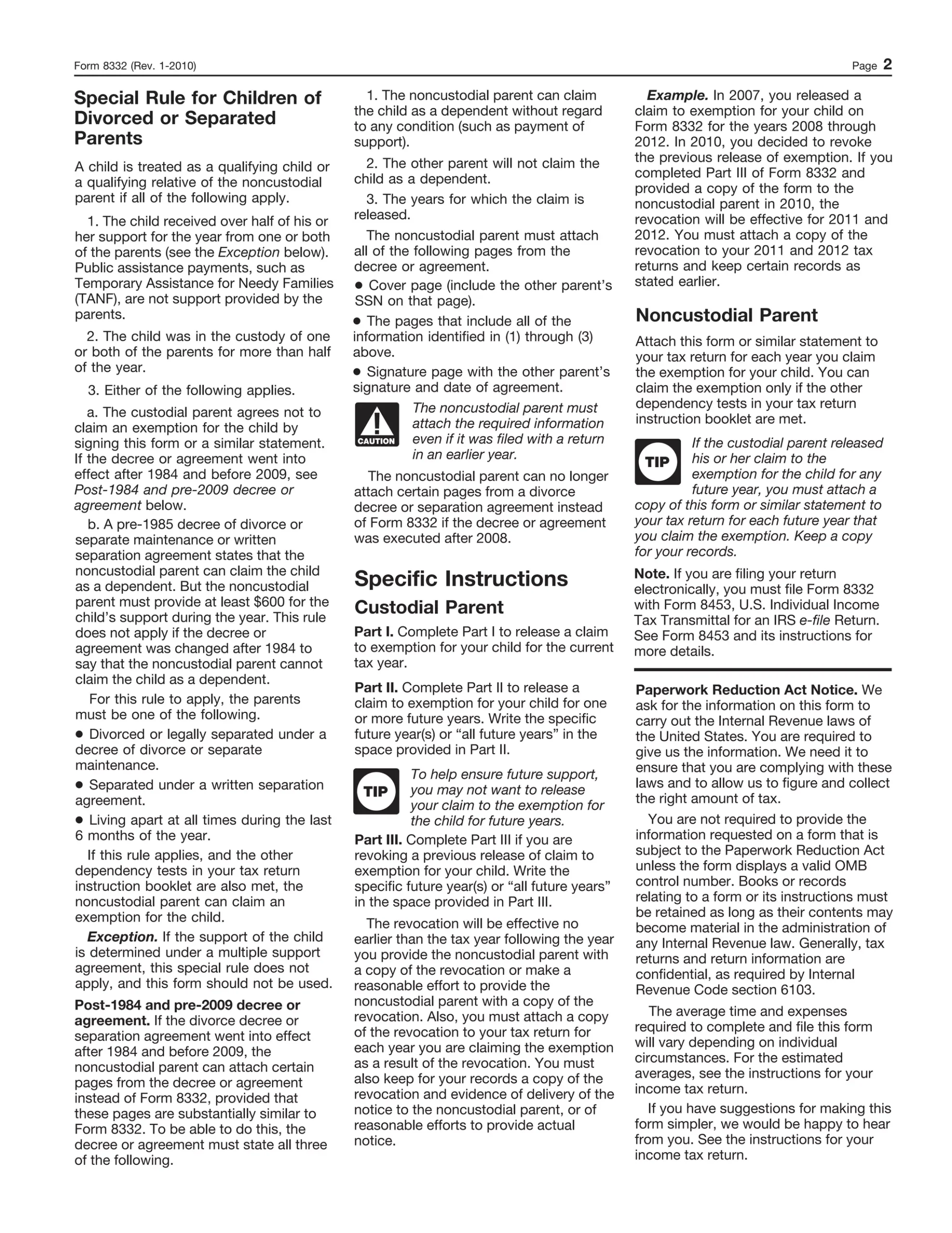 IRS Form 8332 PDF