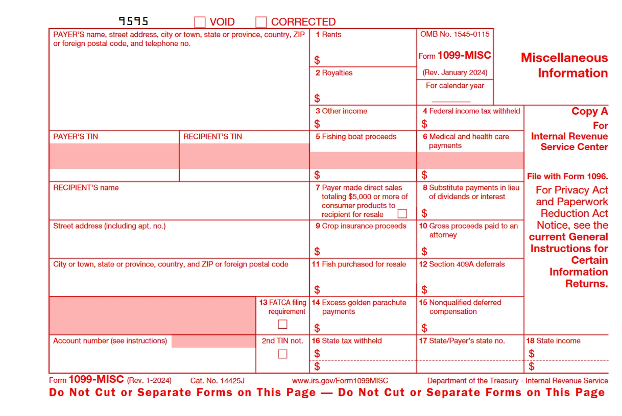 W9 Form 1099