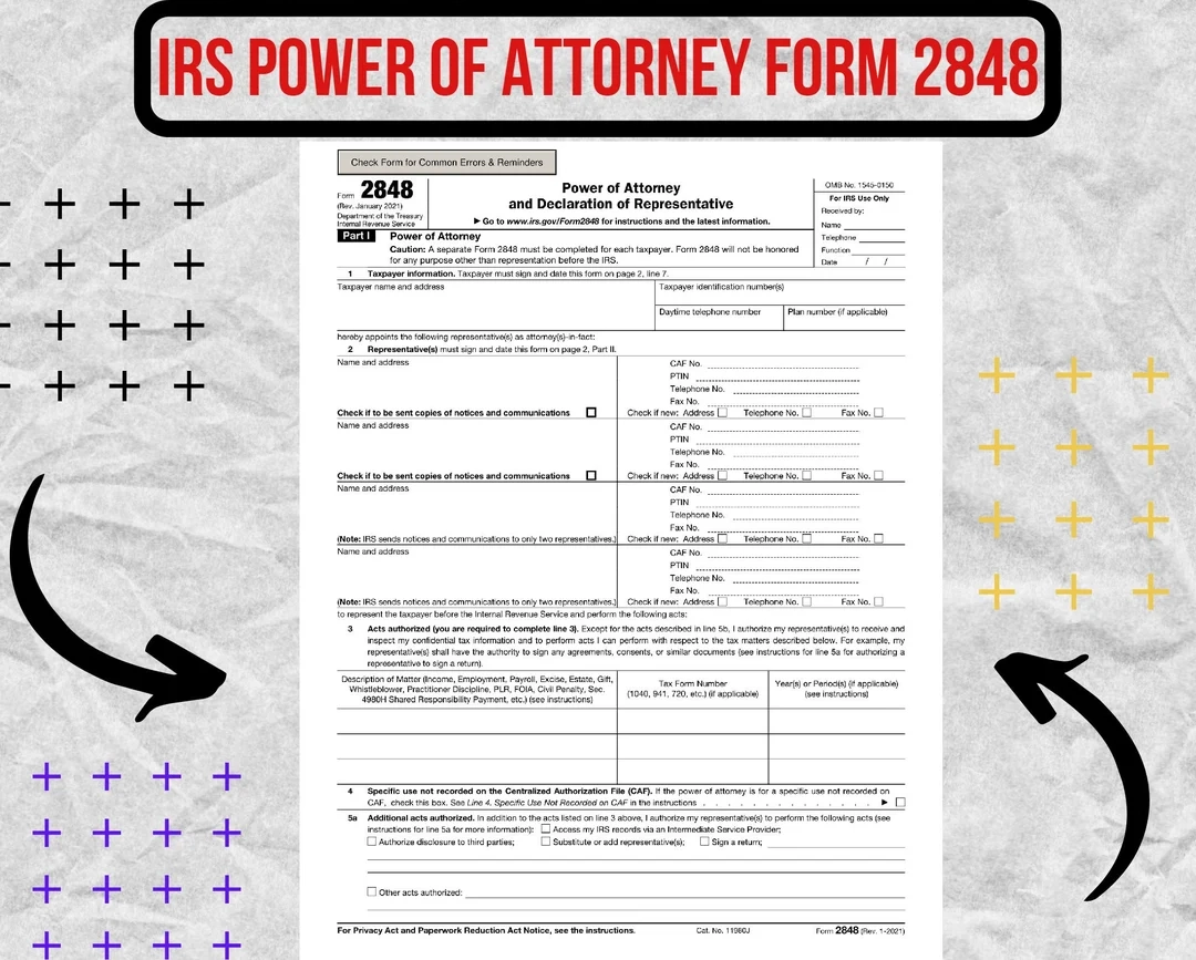 IRS Power Of Attorney Form 2848 Revised Jan 2021 IRS Power Of 