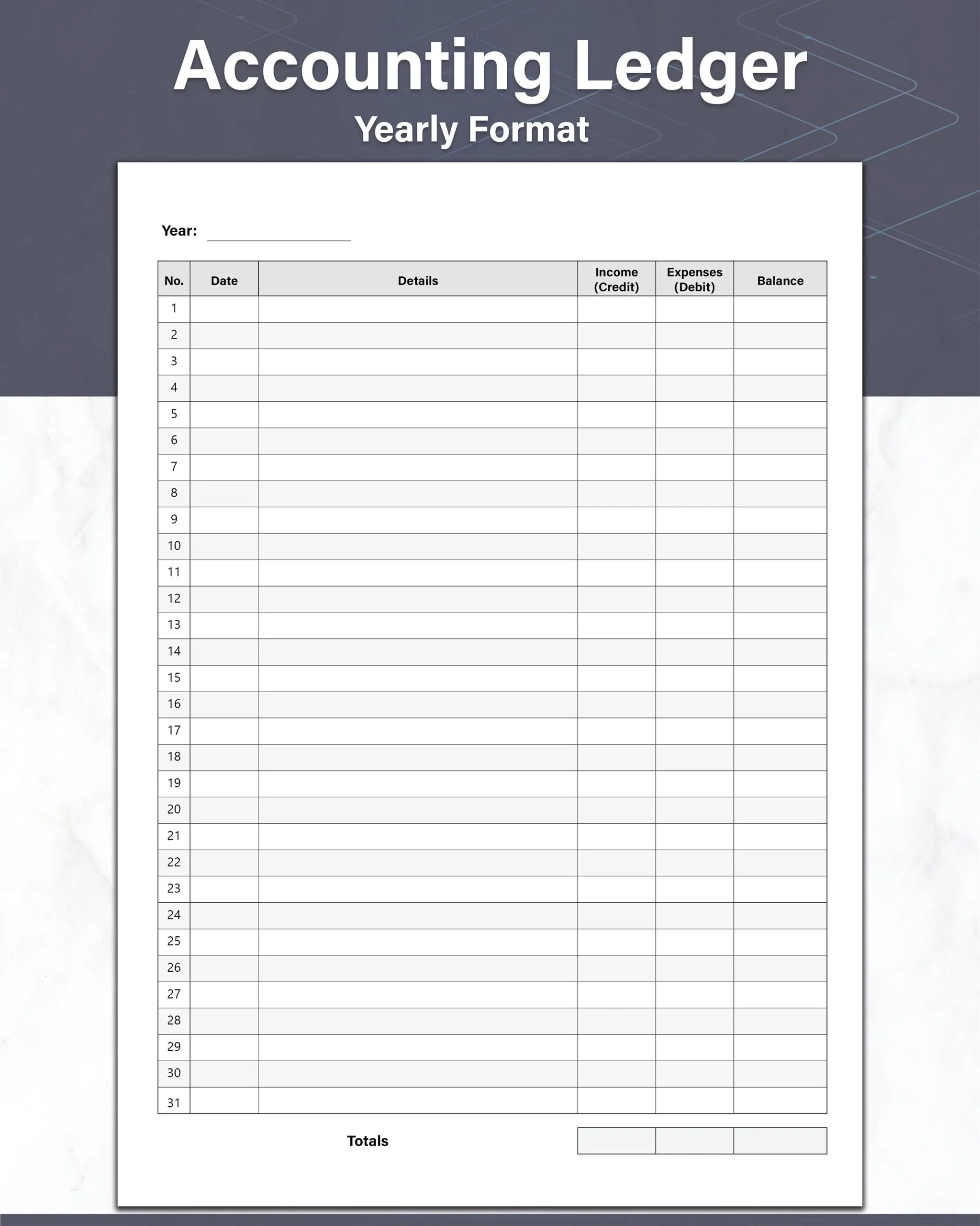 Accounting Printable Worksheets
