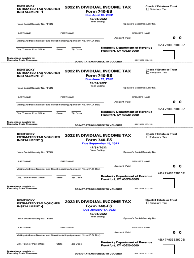 Kentucky Estimated Tax Voucher 2025 Fill Out amp Sign Online DocHub