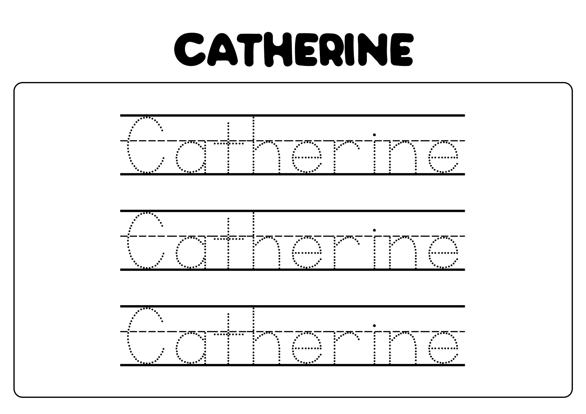 Printable Name Tracing Worksheets Free