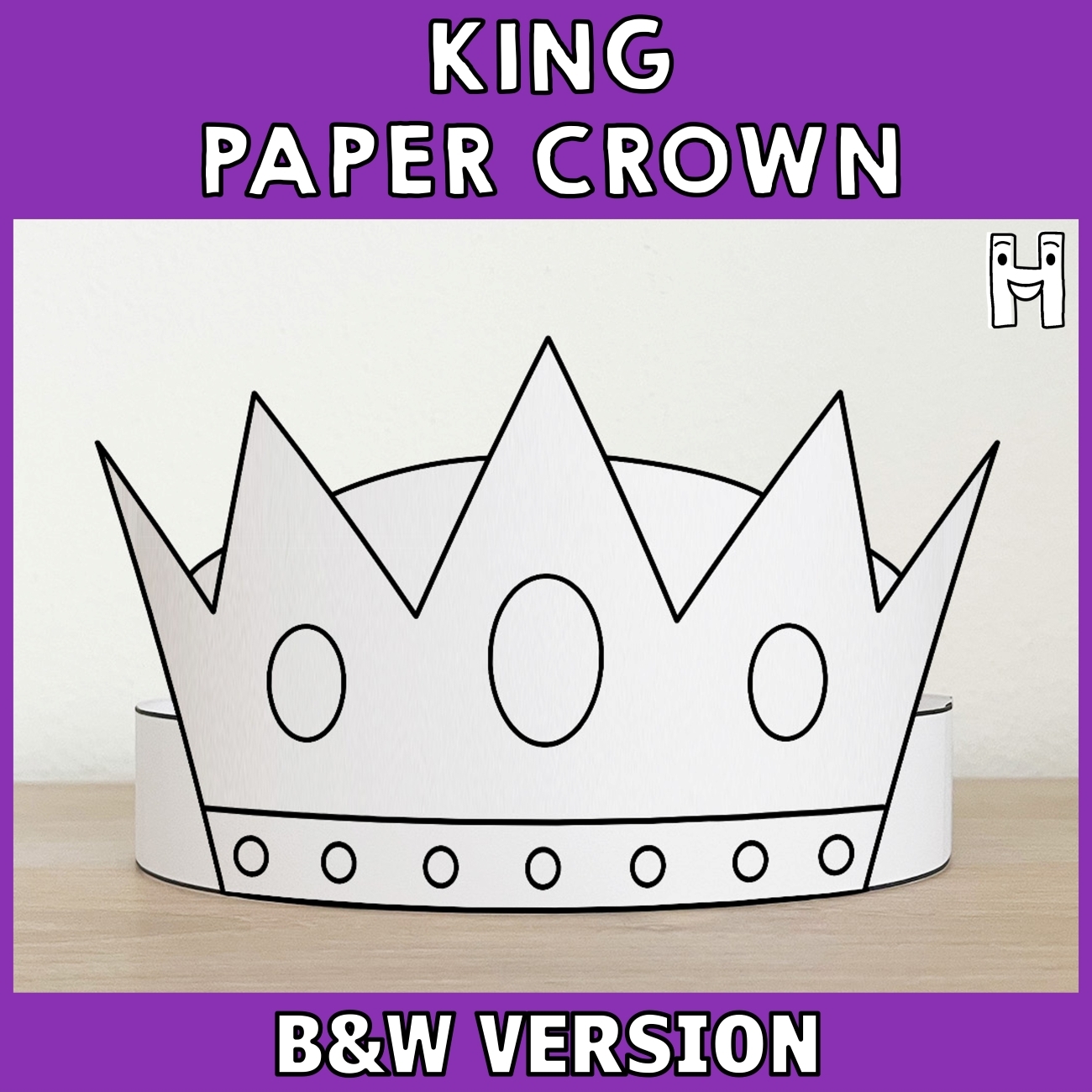 King Paper Crown B amp W Happy Paper Time