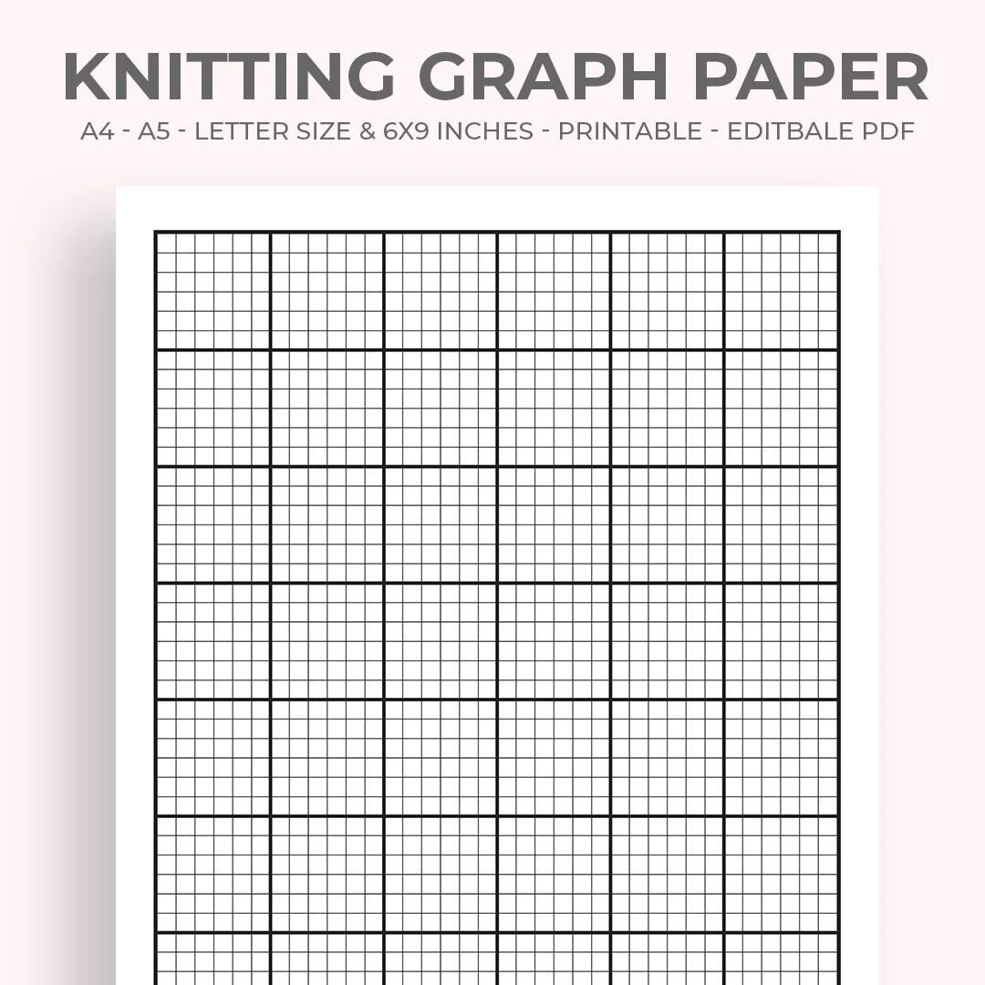 Knitting Graph Paper Etsy Sweden