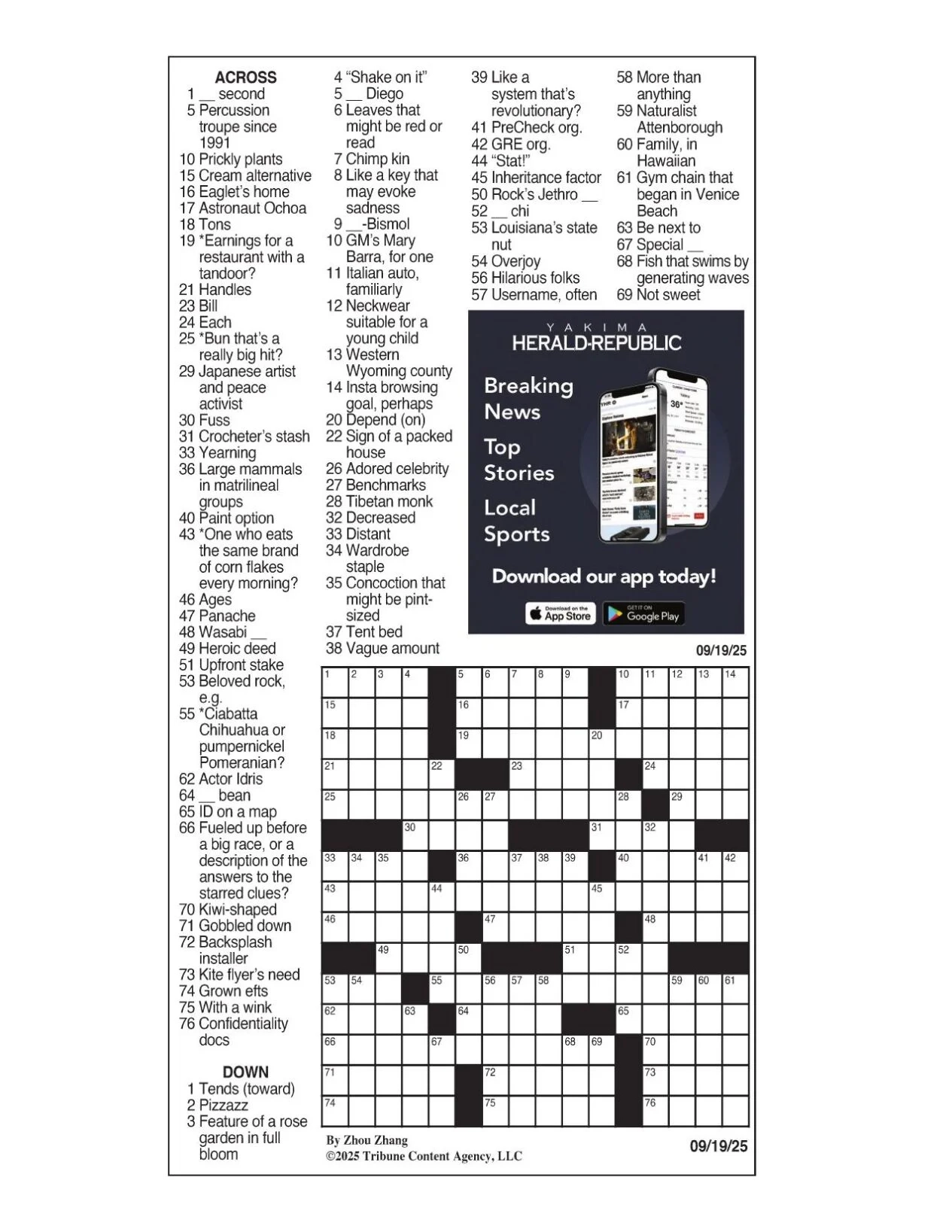 Printable Daily Crossword Puzzles La Times