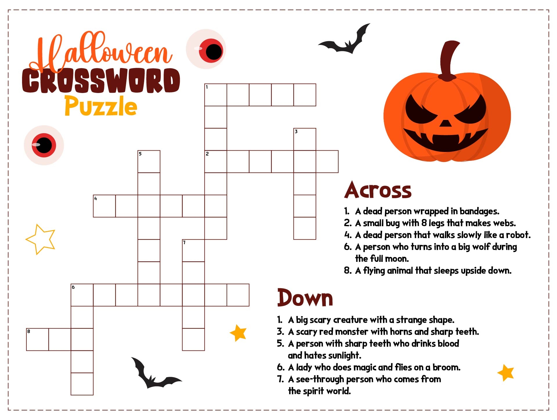 Large Print Easy Crossword Puzzles 10 Free PDF Printables 