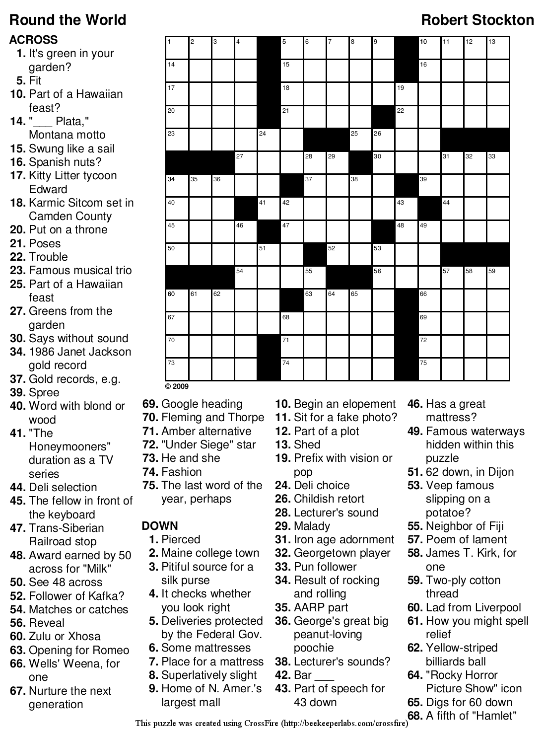 Large Print Easy Crossword Puzzles 10 Free PDF Printables 