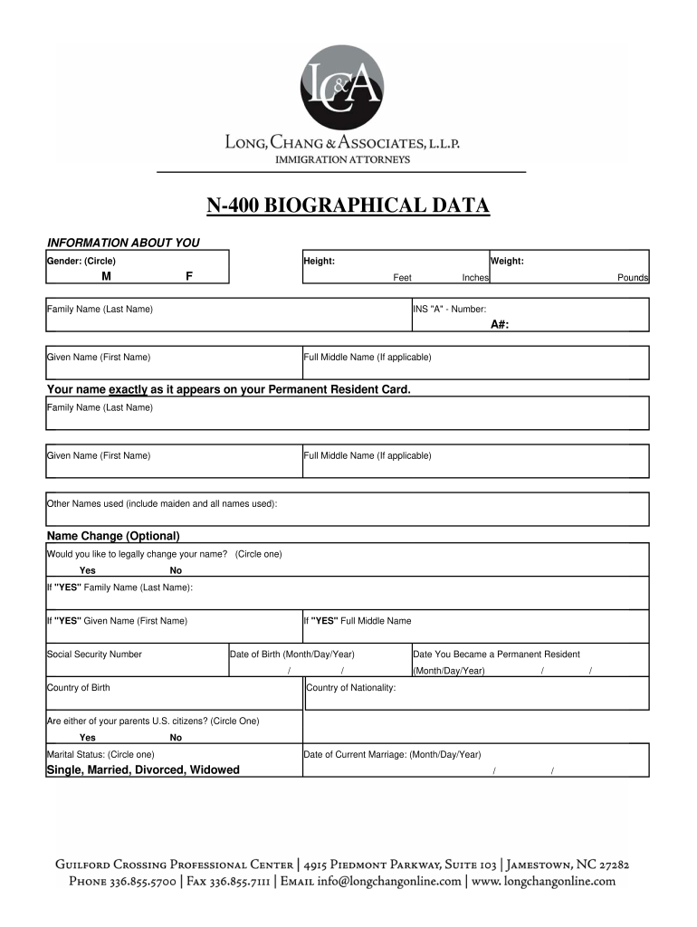 Printable N 400 Form Citizenship Application