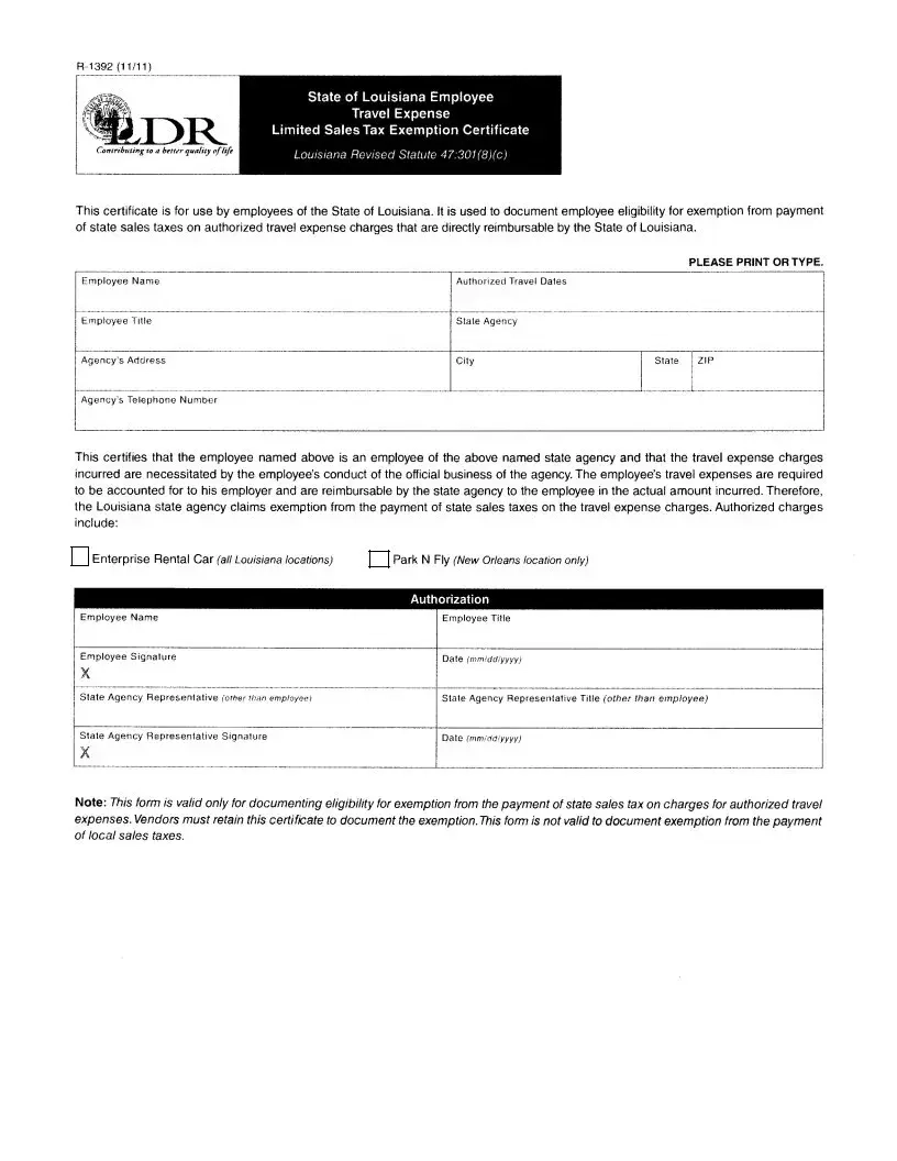 Louisiana State Tax Form L-4