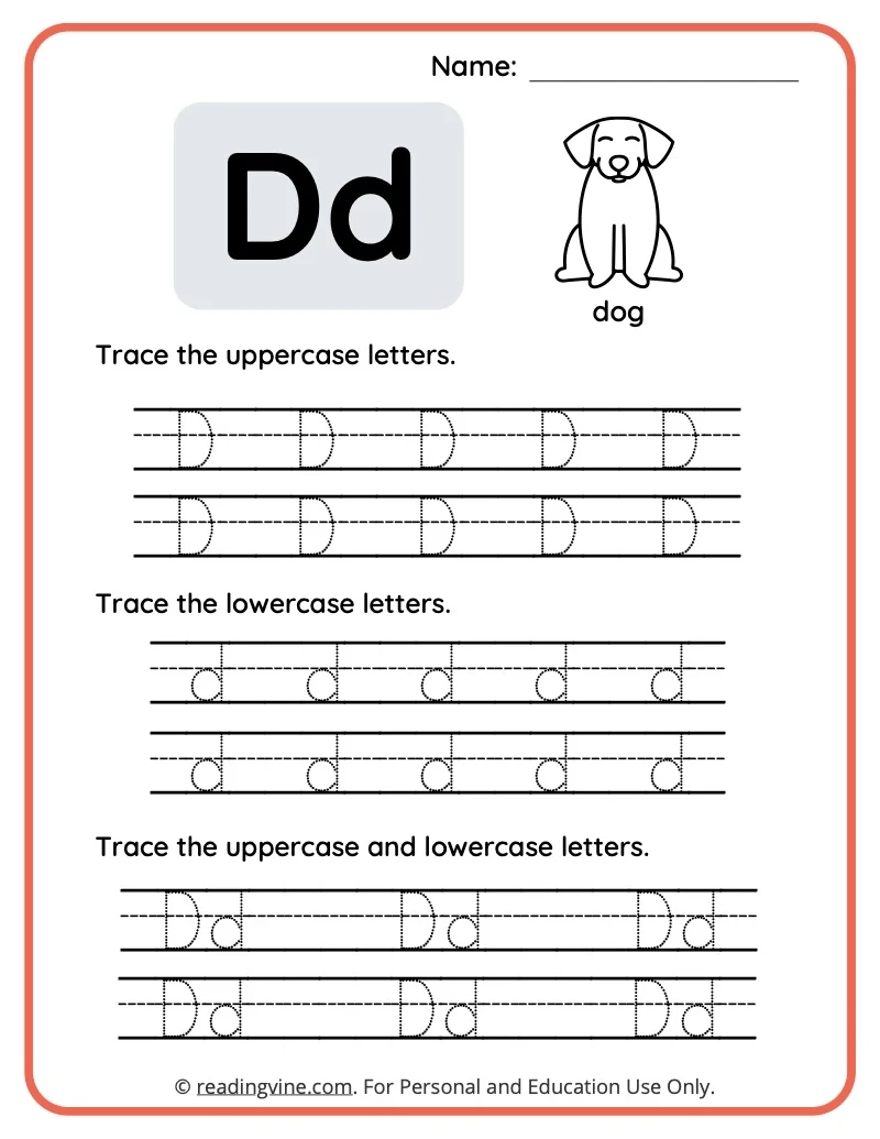 Letter D Worksheets For Preschool Free Printable