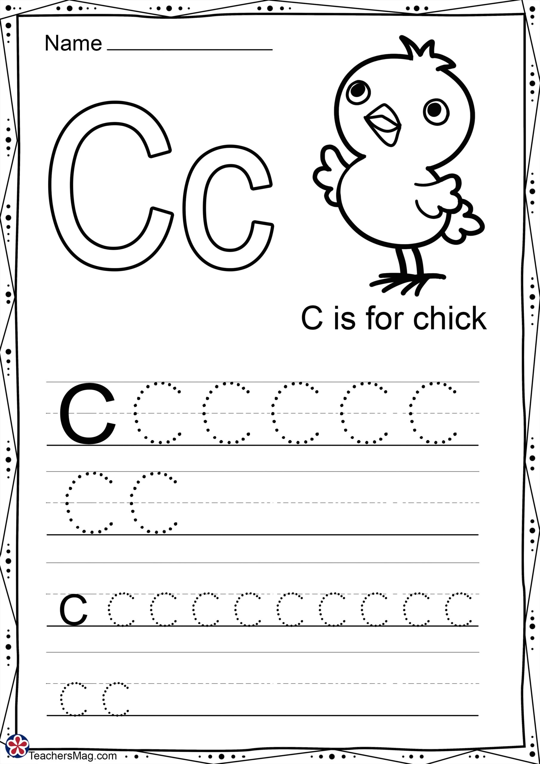 Free Printable Letter C Worksheets Preschool