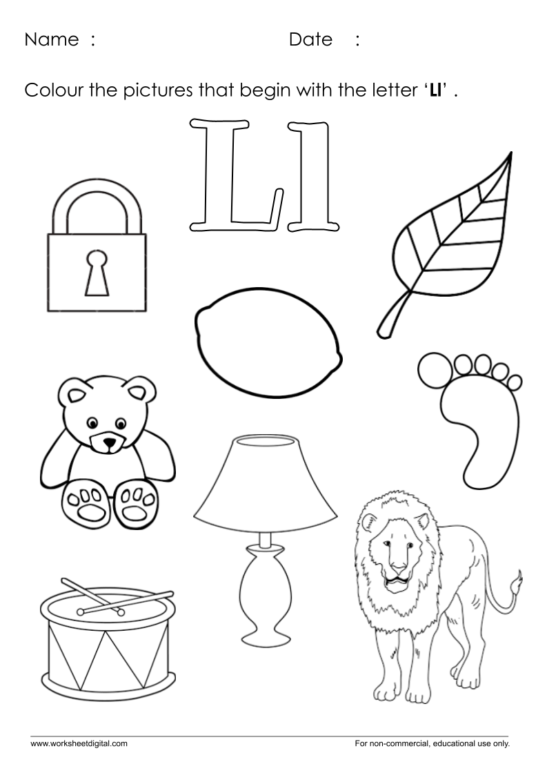 Letter L Worksheet For Kindergarten Worksheet Digital 1 