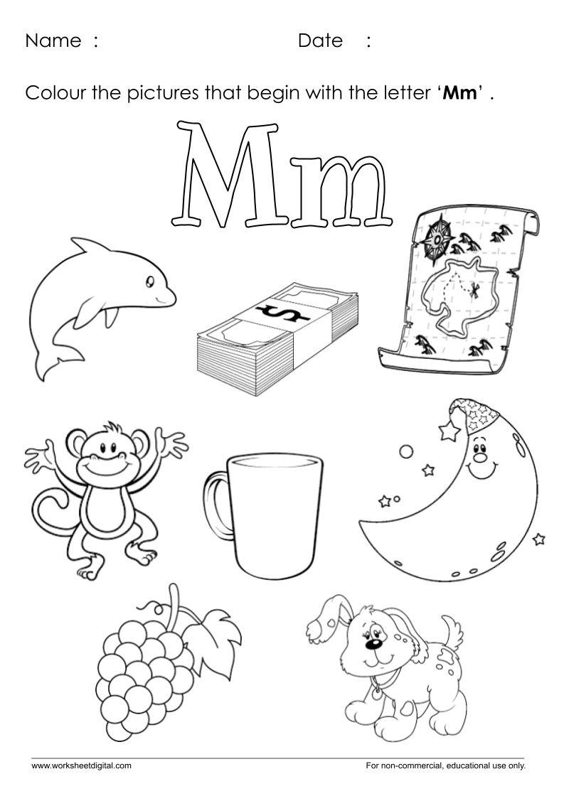 Letter M Worksheet For Kindergarten Worksheet Digital 1 
