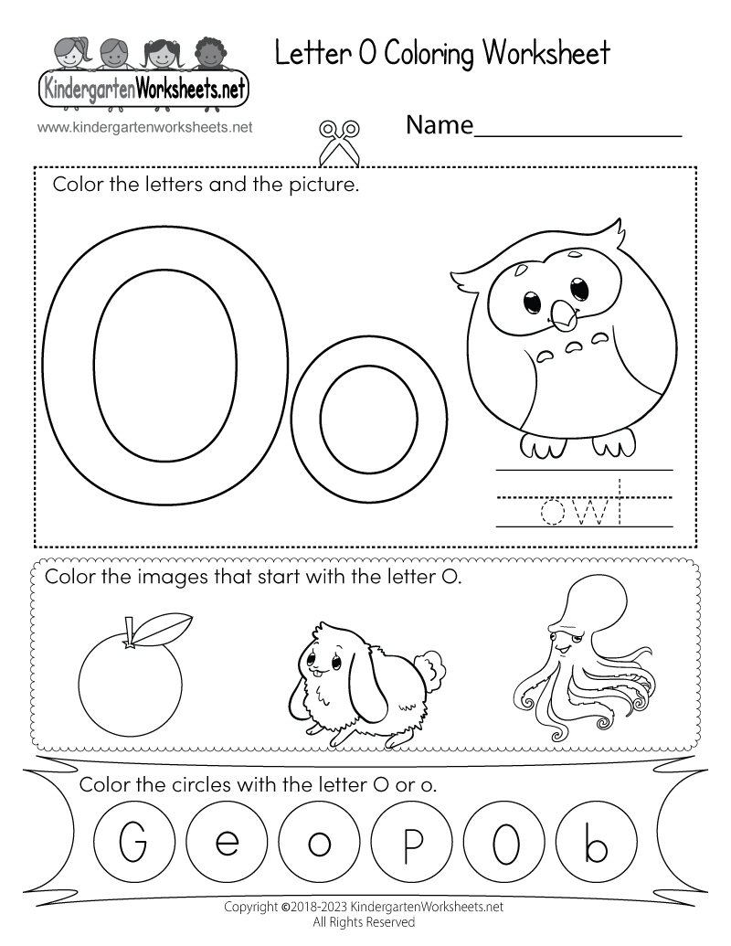 Letter O Coloring Worksheet Free Printable Digital amp PDF
