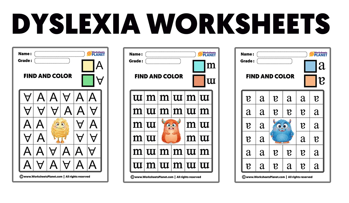 Printable Worksheets For Kids With Dyslexia