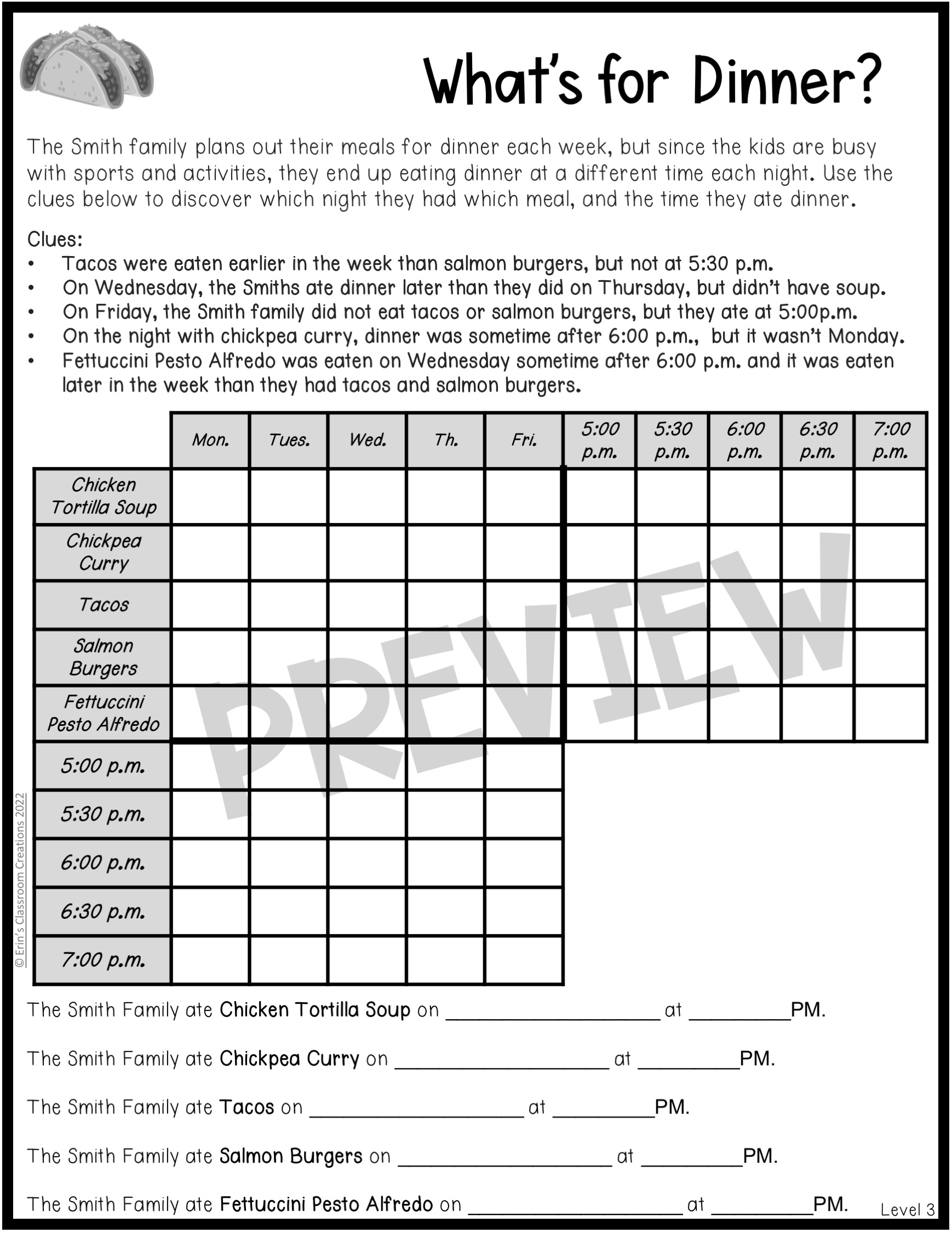 Logic Puzzles Printable Free Adults