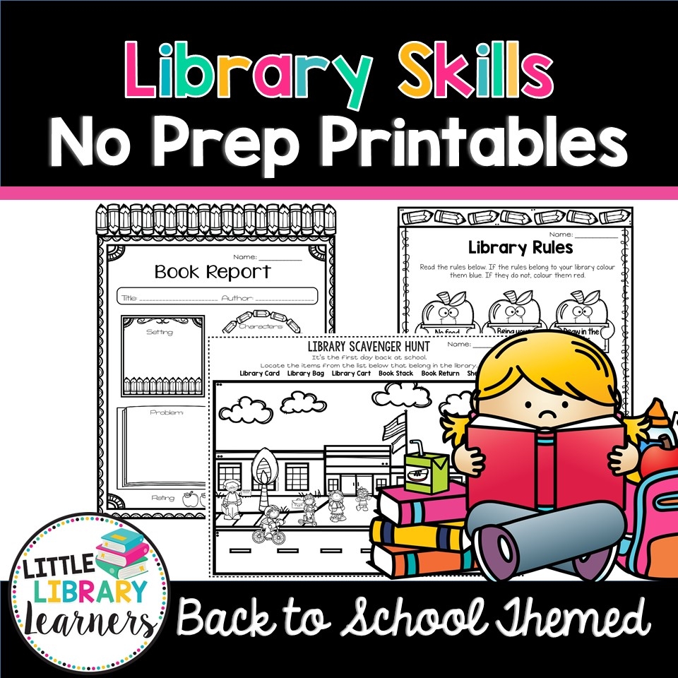 Printable Library Activity Worksheets