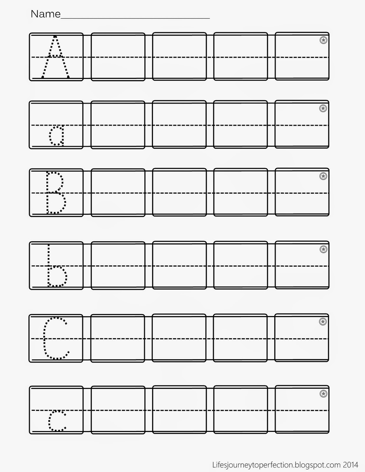 Life s Journey To Perfection Preschool Practice ABC Writing 