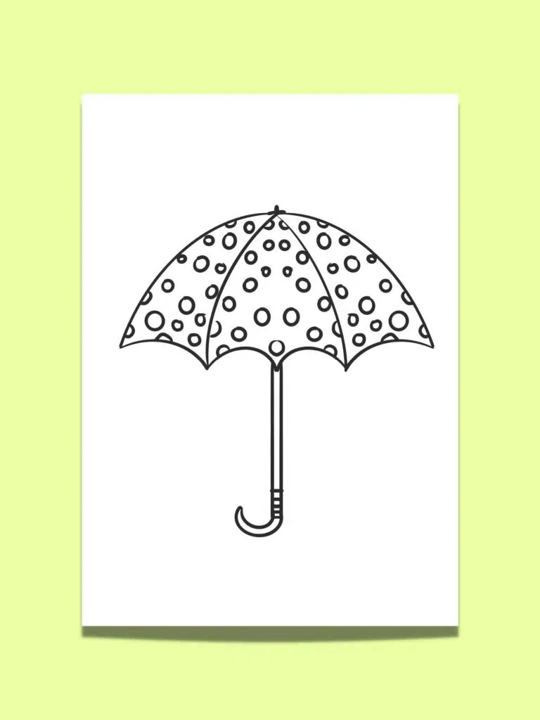 Cut Out Umbrella Template Printable