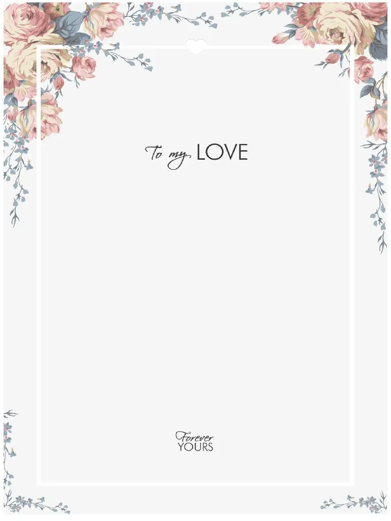 Love Letter Template Downloadable Beautiful Vintage PDF