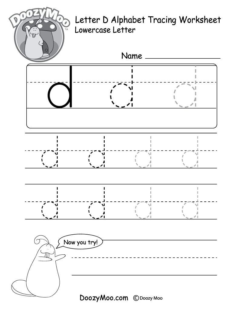 Free Printable Worksheets Letter D Tracing