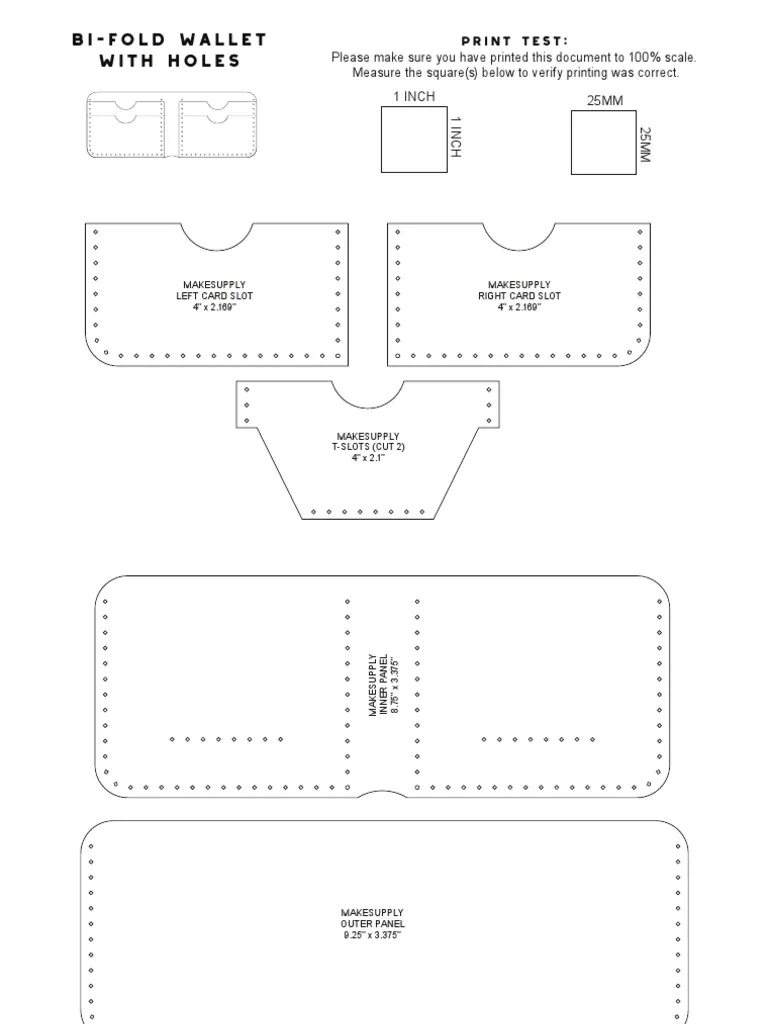 Makesupply Bi Fold Leather Wallet A4 PDF