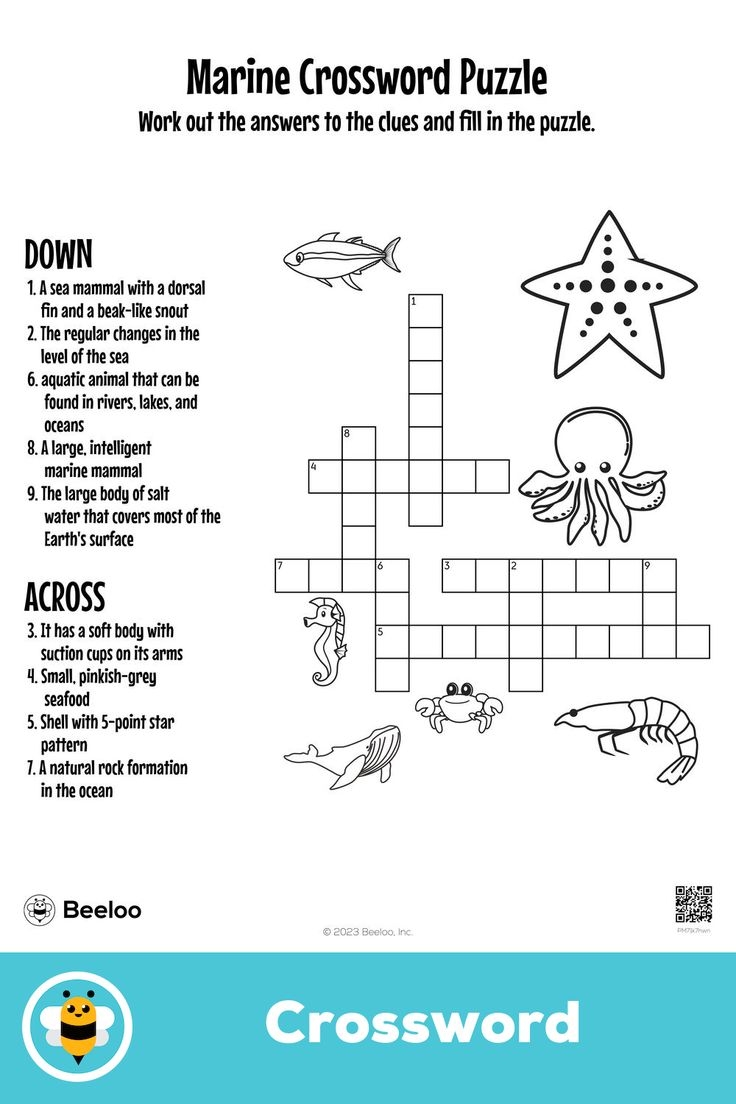 Printable Crossword Puzzles Sea Explorers