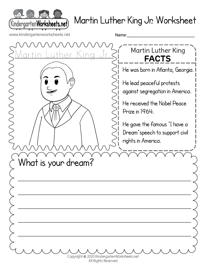 Martin Luther King Jr Worksheet Free Printable Digital amp PDF