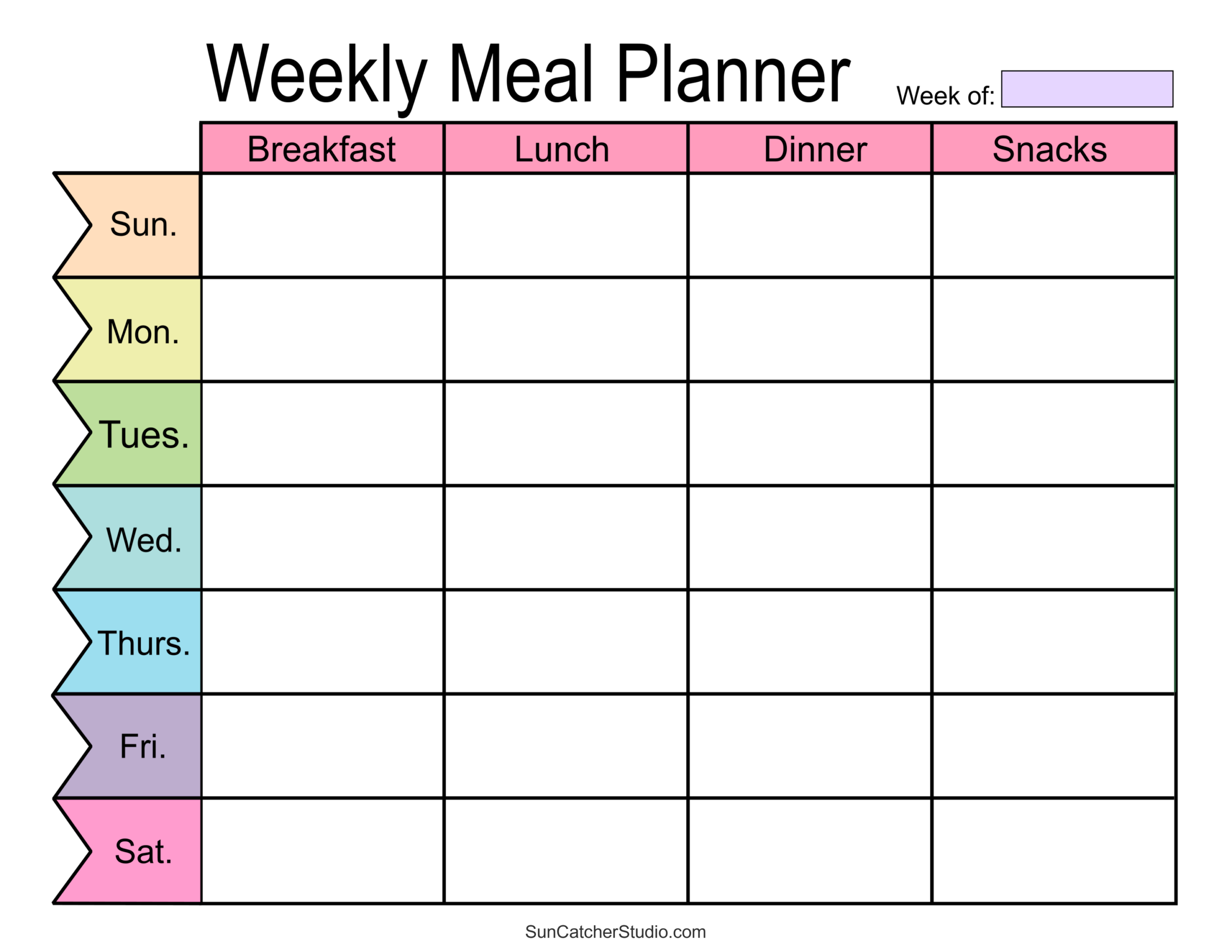 Meal Planner Template Printable