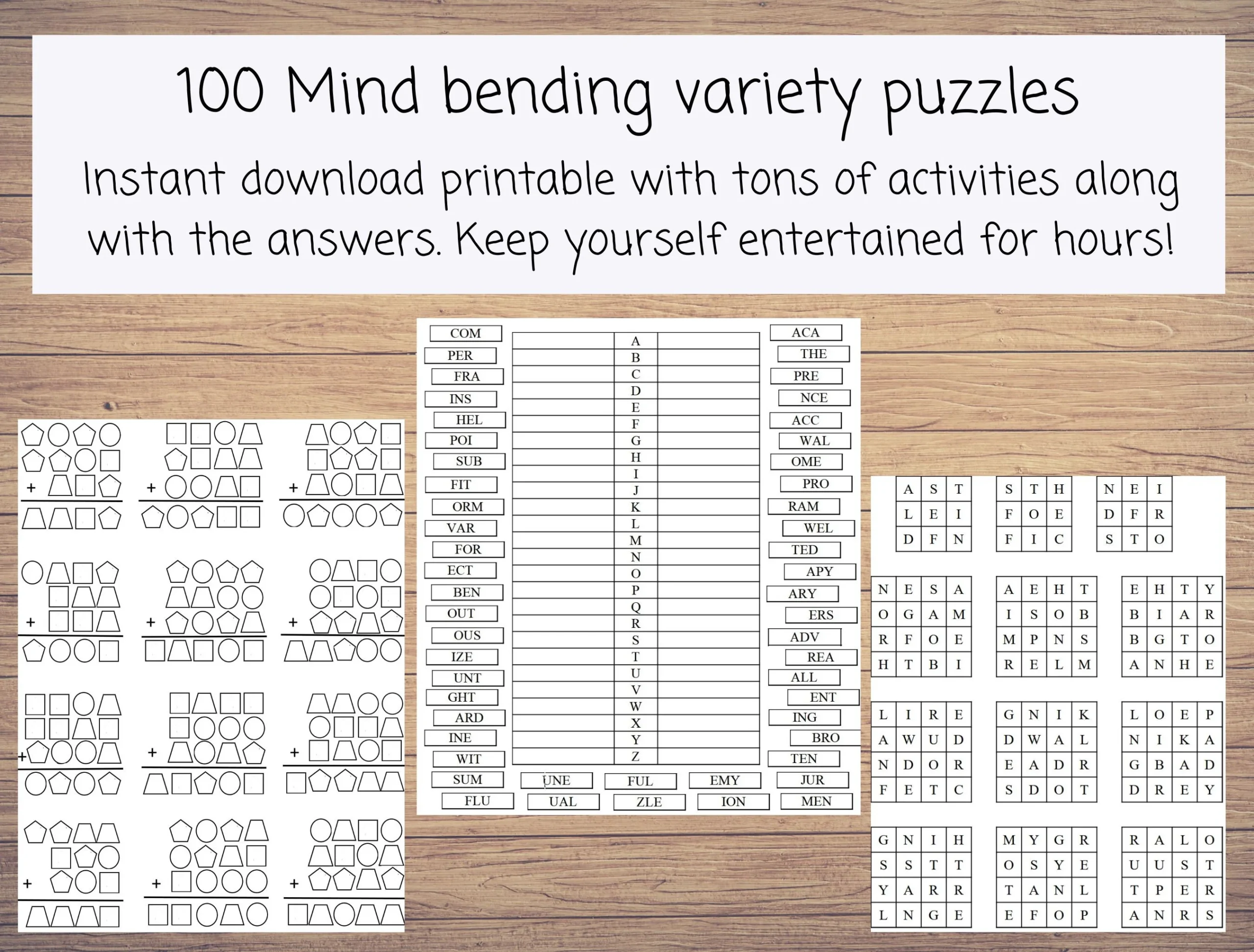 Mind Bending Variety Puzzles With 100 Different Kinds Of Adult 