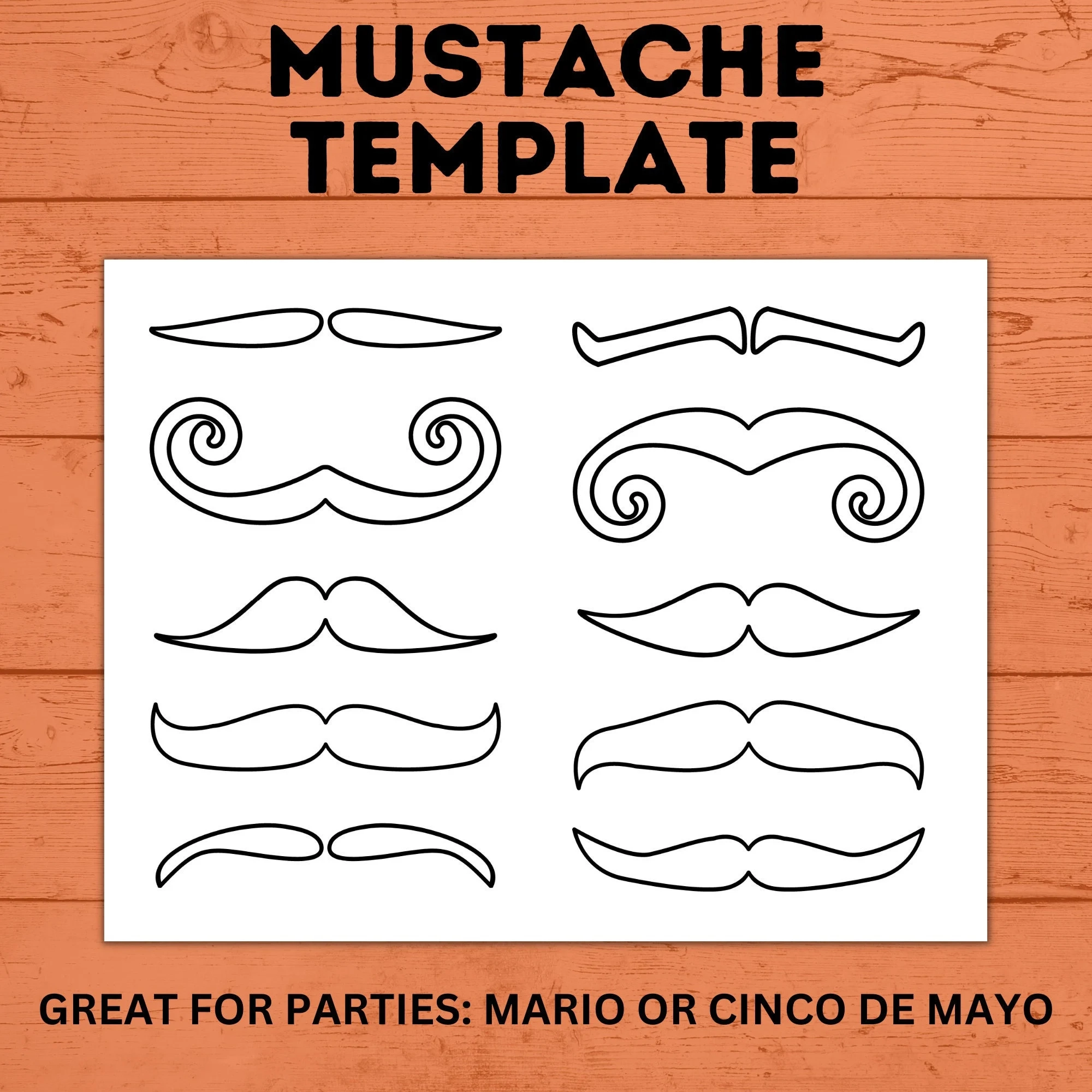 Mustache Template Kids Mustache Craft Mustache Craft 