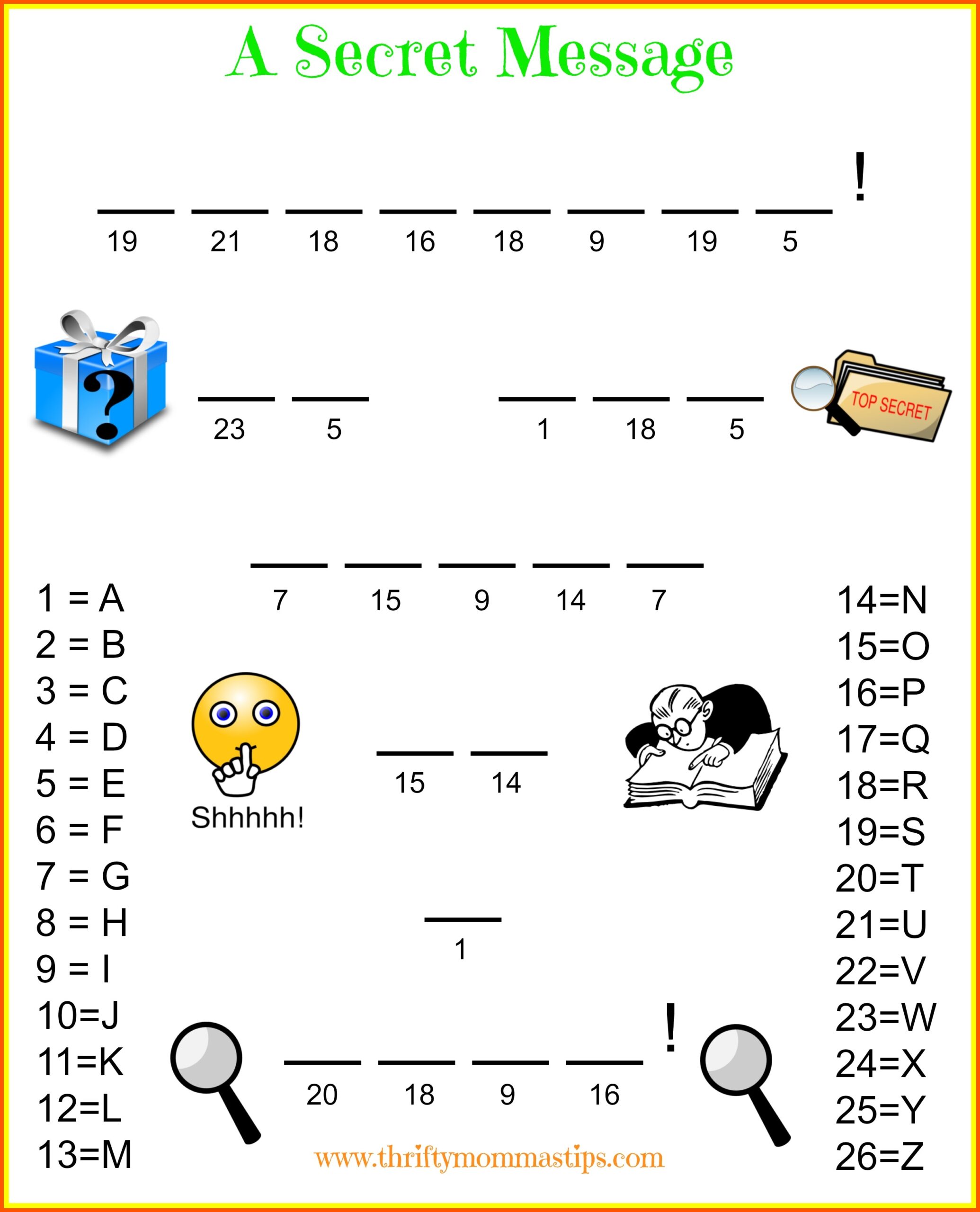 Decoding Puzzles Printable