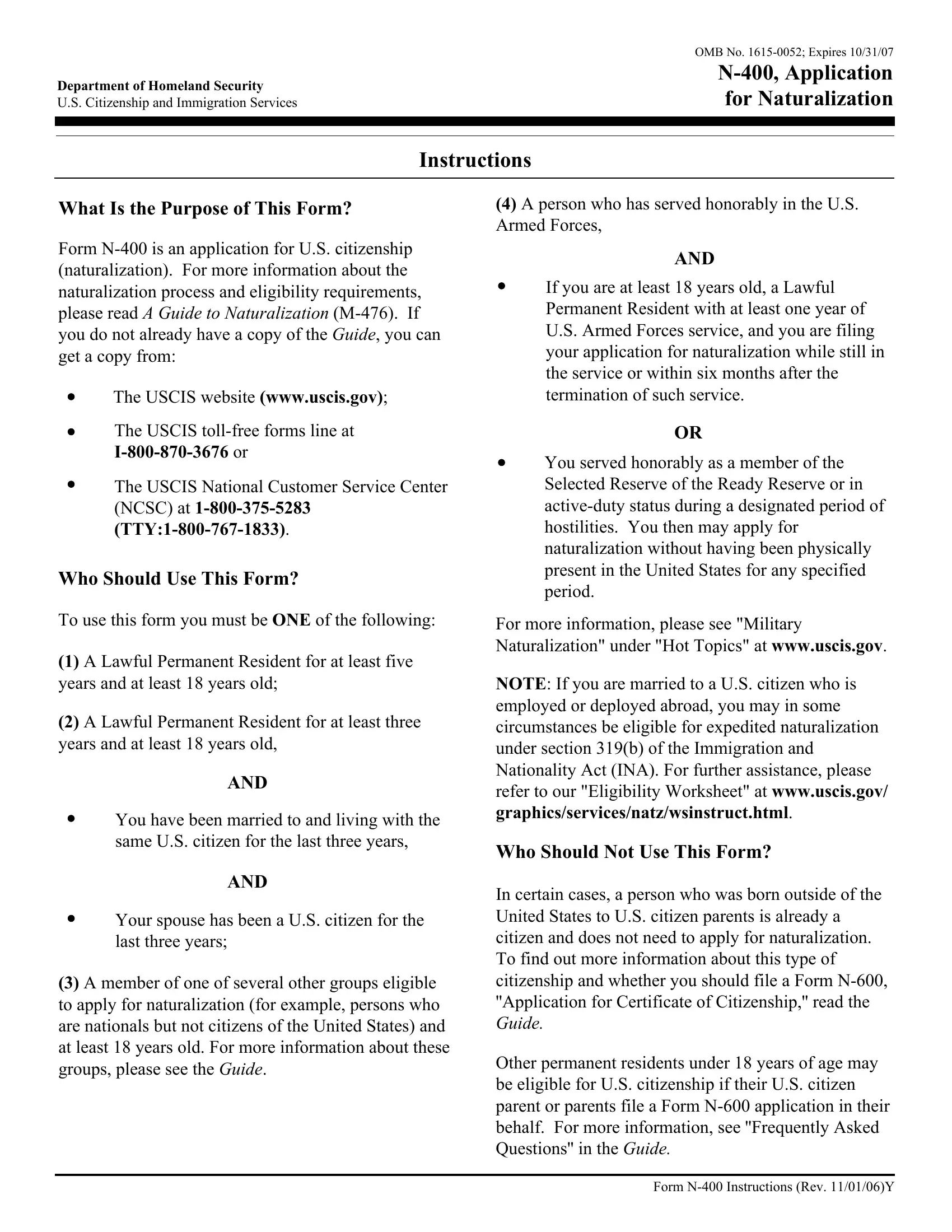 N400 Form Fill Out Printable PDF Forms Online