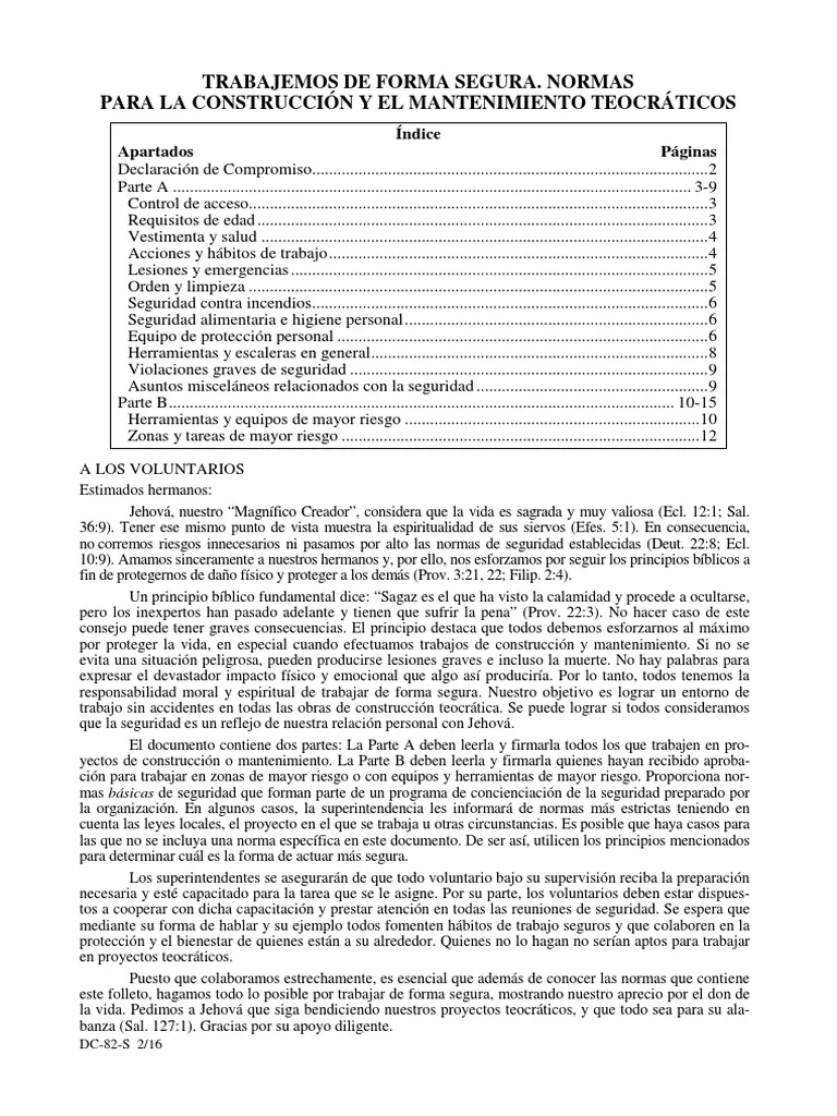 Normas De Seguridad En Construcci n Teocr tica PDF Andamio L ser